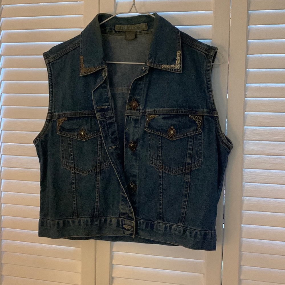 Western vest with silver embellishment